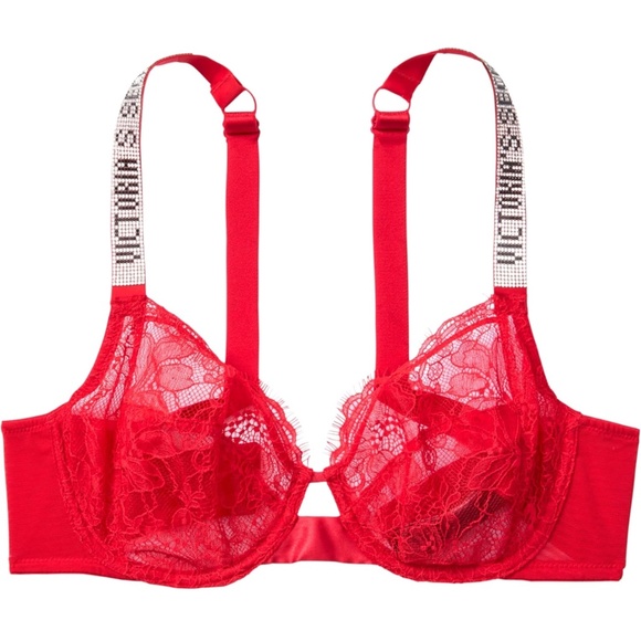 Victoria secret red mesh bra new - Picture 1 of 4